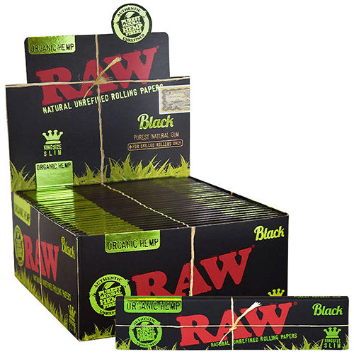 [M0244] RAW Black Organic Papers King Size Slim 50ct