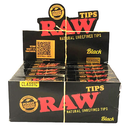 [M0247] RAW Black Tips Original 50ct