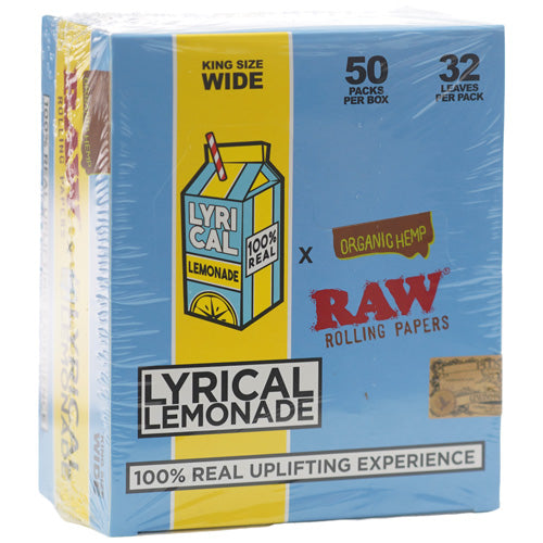 [M0284] RAW Lyrical Lemonade Organic Hemp Papers King Size 50ct