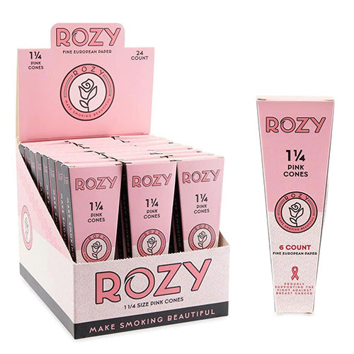 [M0342] ROZY Pink Cones 11/4 Size 6-Pack 24ct