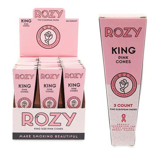 [M0346] ROZY Pink Cones King Size 3-Pack 24ct
