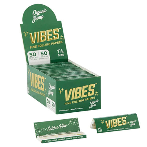 [M0407] VIBES Paper Organic Hemp 11/4 Size 50ct