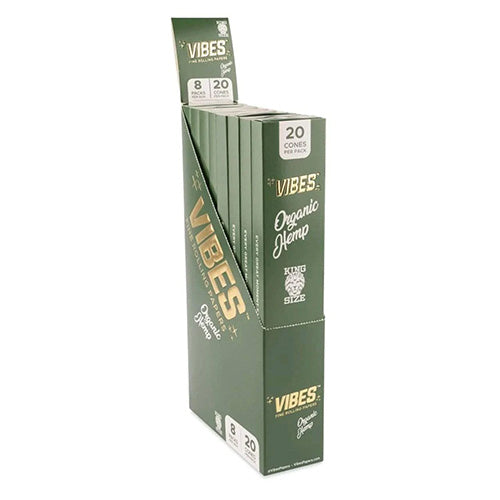 [M0412] VIBES Cones Organic Hemp King Size 20-Pack 8ct