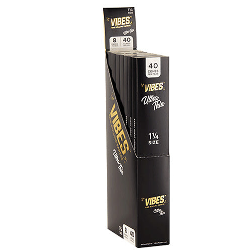 [M0422] VIBES Cones Ultra Thin 11/4 Size 40-Pack 8ct