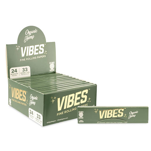 [M0453] VIBES Paper+Tip Organic Hemp King Size 24ct