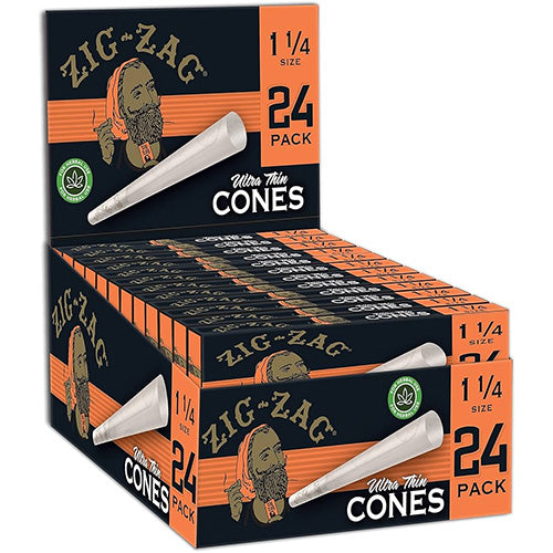 [M0466] ZIG ZAG Cones Ultra Thin 11/4 Size 6/24ct