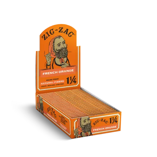 [M0485] ZIG ZAG Papers Orange 11/4 Size 24ct