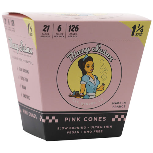 [M0488] BLAZY SUSAN Pink Cones Display 11/4 Size 6/21ct