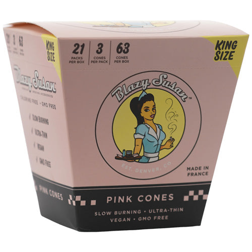 [M0489] BLAZY SUSAN Pink Cones Display King Size 3/21ct