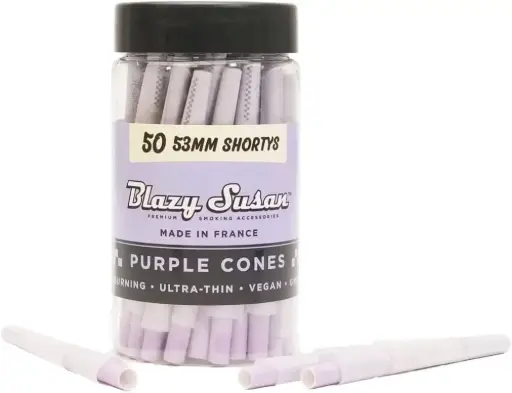 [M0499] BLAZY SUSAN Purple Cones Jar 53mm Shorty Size 50/1ct