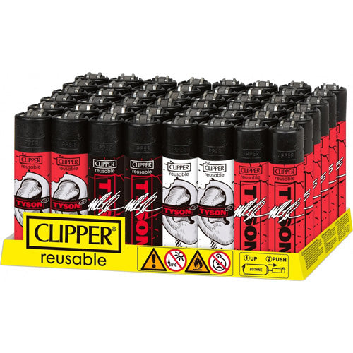 [M0524] CLIPPER Classic Lighter Mike Tyson #1 "The Ears" 48ct