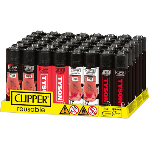 [M0525] CLIPPER Classic Lighter Mike Tyson #2 "The Glove" 48ct