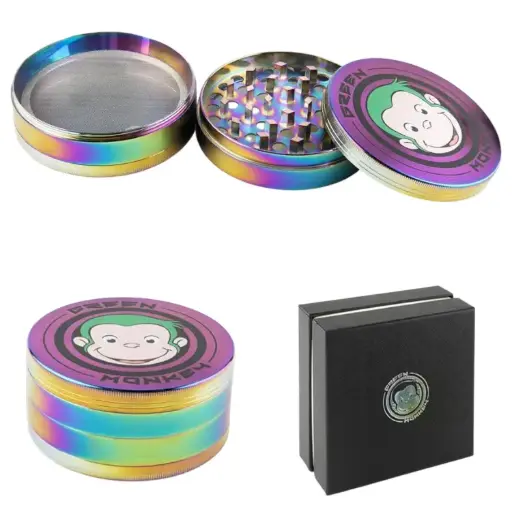 [M0566] GREEN MONKEY Capuchin 100mm Rainbow 6ct