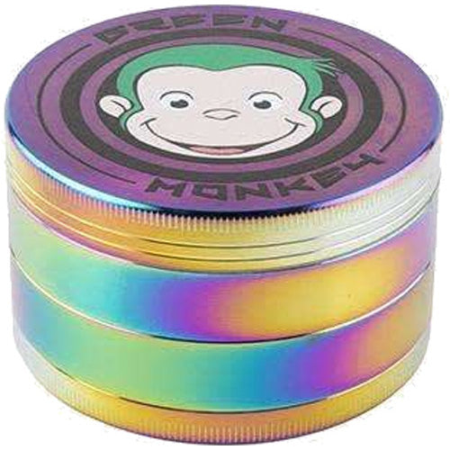 [M0596] GREEN MONKEY Capuchin 75mm Rainbow 6ct