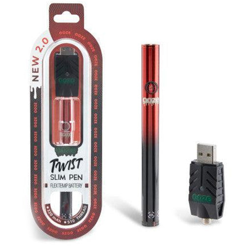 [M0673] OOZE Twist Slim 2.0 Flex Temp Battery Midnight Red 1ct