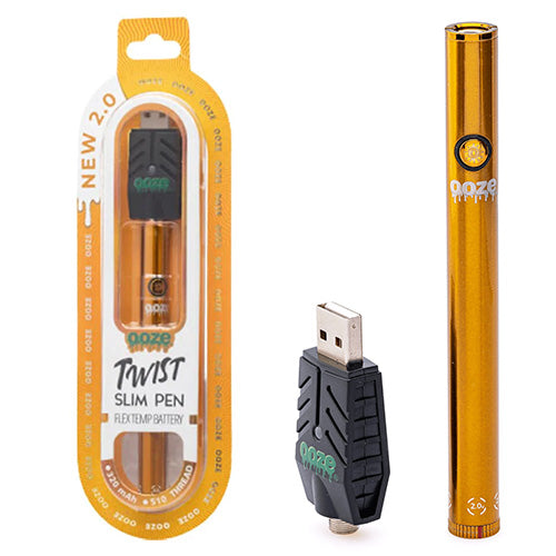 [M0674] OOZE Twist Slim 2.0 Flex Temp Battery Orange 1ct