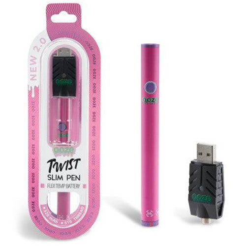 [M0676] OOZE Twist Slim 2.0 Flex Temp Battery Pink 1ct