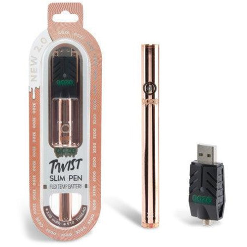 [M0681] OOZE Twist Slim 2.0 Flex Temp Battery Rose Gold 1ct