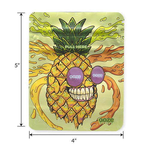 [M0691] OOZE Mylar Bags Mr. Pineapple 1/8oz 12-Pack 12ct