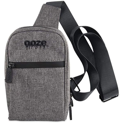 [M0709] OOZE Traveler Smell Proof Crossbody Smoke Gray 1ct