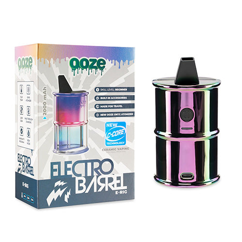[M0738] OOZE Electro Barrel Dab Rig Rainbow 1ct