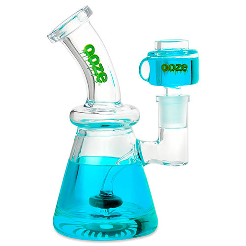 [M0748] OOZE Glyco Glycerine Chilled Glass Water Pipe Teal 1ct
