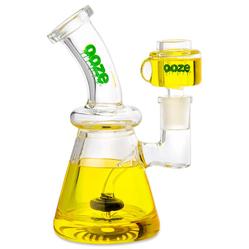 [M0749] OOZE Glyco Glycerine Chilled Glass Water Pipe Yellow 1ct