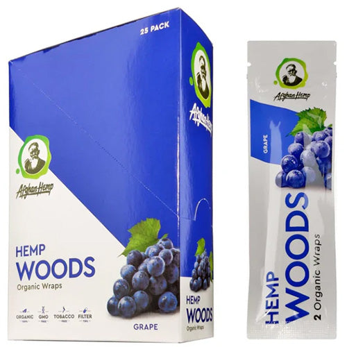 [M1026] AFGHAN HEMP Hemp Woods Grape Wraps 25ct