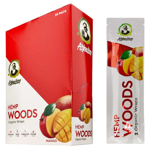 [M1029] AFGHAN HEMP Hemp Woods Mango Wraps 25ct