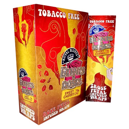 [M1037] BLUNTS & ROSES Glass Tip Cones Sweet Cherry 10ct