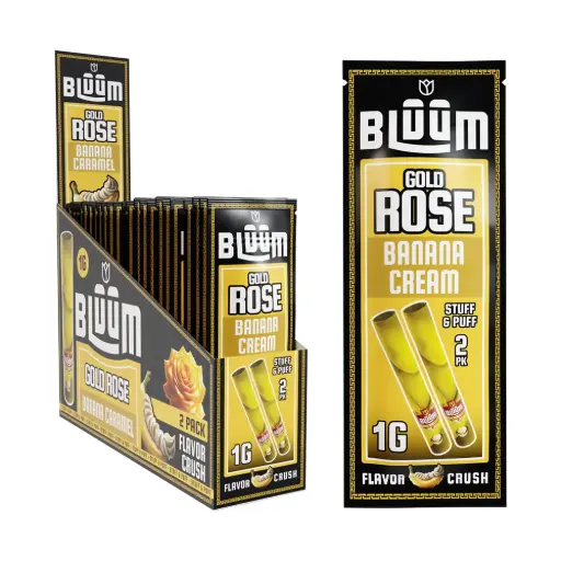 [M1039] BLUUM Gold Rose Rolls Banana Cream 2-Pack 10ct
