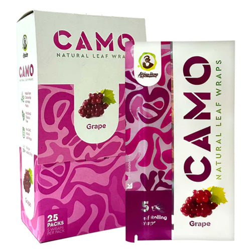 [M1045] CAMO Natural Leaf Wraps Grape 5-Pack 25ct