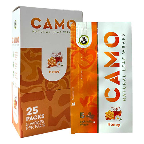 [M1048] CAMO Natural Leaf Wraps Honey 5-Pack 25ct