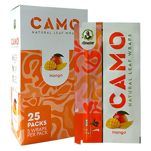 [M1049] CAMO Natural Leaf Wraps Mango 5-Pack 25ct