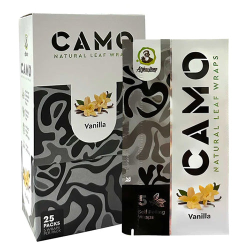[M1052] CAMO Natural Leaf Wraps Vanilla 5-Pack 25ct