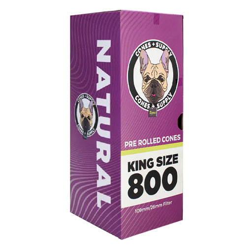 [M1076] CONE SUPPLY Natural Brown King Size Cones 800ct