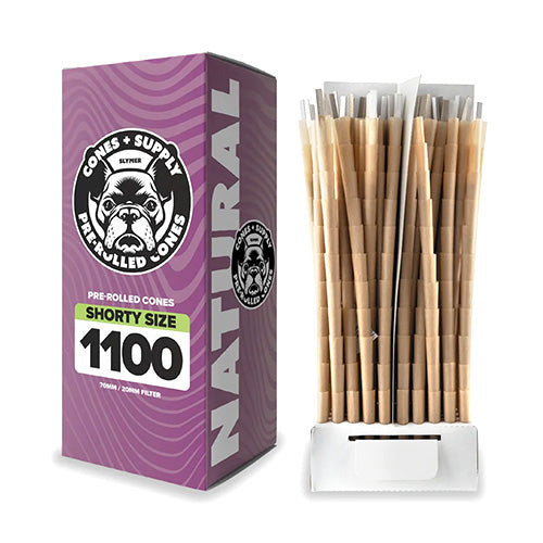 [M1077] CONE SUPPLY Natural Brown Dogwalker (70mm/20mm) Size Cones 1,100ct