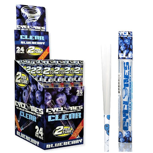 [M1081] CYCLONES 2X Clear Blueberry 24ct