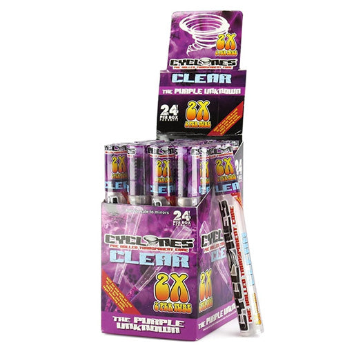 [M1088] CYCLONES 2X Clear Purple Unknown 24ct
