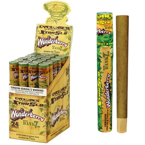 [M1095] CYCLONES 1X Hemp XtraSlo Wonderberry 24ct