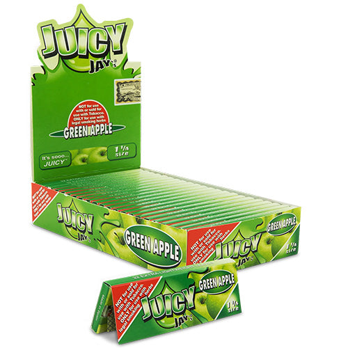 [M1190] JUICY JAY'S Papers 11/4 Size Green Apple 24ct