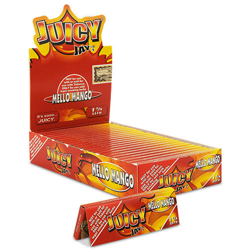 [M1196] JUICY JAY'S Papers 11/4 Size Mello Mango 24ct