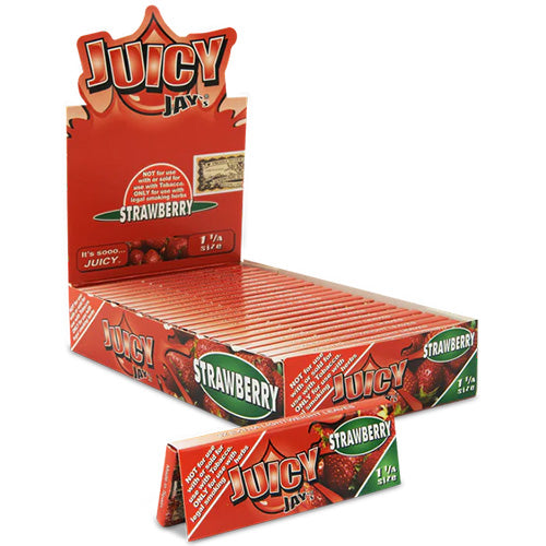 [M1203] JUICY JAY'S Papers 11/4 Size Strawberry 24ct
