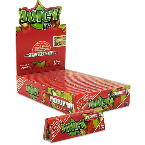 [M1204] JUICY JAY'S Papers 11/4 Size Strawberry Kiwi 24ct