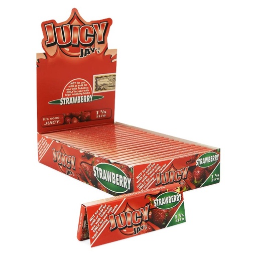 [M1215] JUICY JAY'S Papers 11/4  Connoisseur Strawberry 24ct