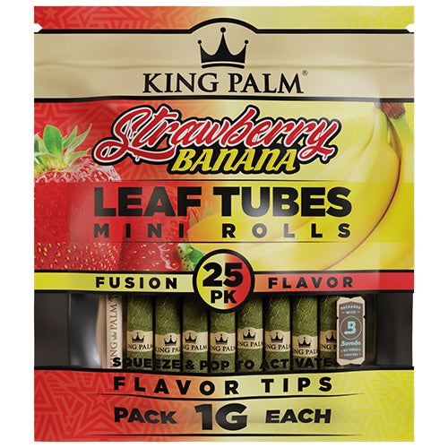 [M1234] KING PALM Mini 25-Pack Strawberry Banana 8ct
