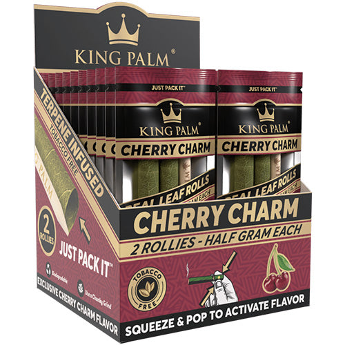 [M1253] KING PALM Rollie 2-Pack Cherry Charm 20ct