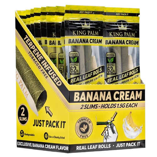 [M1259] KING PALM Slim 2-Pack Banana Cream 20ct