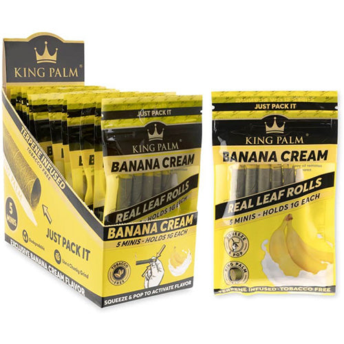 [M1265] KING PALM Mini 5-Pack Banana Cream 15ct