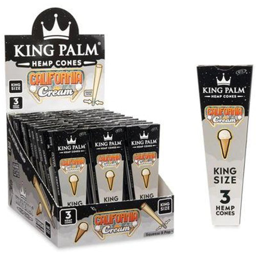 [M1283] KING PALM Hemp Cones King Size California Cream 3/30ct